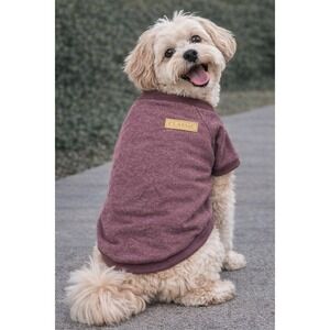 Classic Dog Sweatshirt Burgundy Heather Raglan Pet Pullover Size XL Winter NEW
